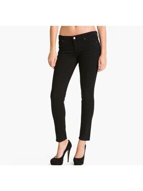 Paige Peg Skinny Black Jeans Womens Size 27